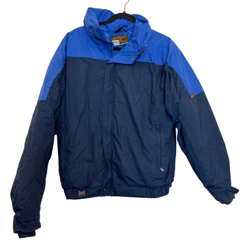 vintage Eddie Bauer Gore-Tex Goose Down Jacket XL Blue Expedition Outdoor Coat